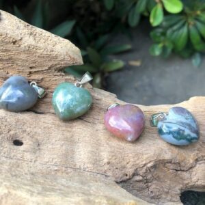 fancy jasper heart pendant