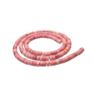 rhodonite gemstone wheel heishi beads