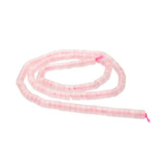 rose quartz wheel gemstone beads heishi