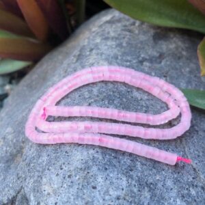 rose quartz wheel gemstone beads heishi