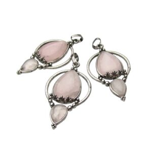 rose quartz gemstone pendant