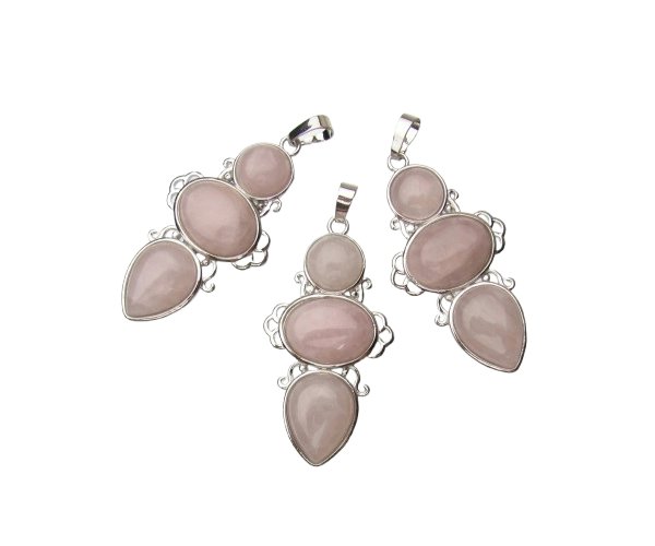 rose quartz gemstone pendant