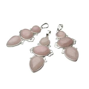 rose quartz gemstone pendant