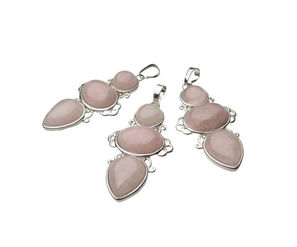 rose quartz gemstone pendant