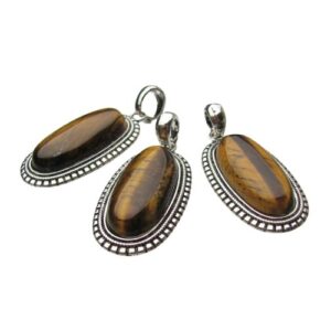 tiger eye gemstone pendant