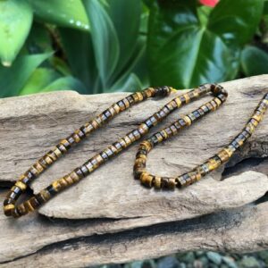 tiger eye wheel gemstone beads