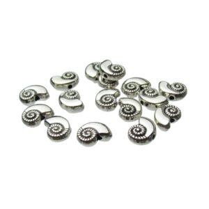 nautilus shell silver beads