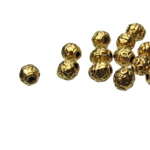 gold round spacer metal beads