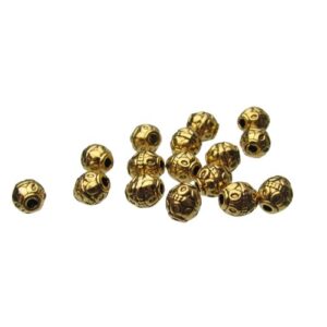 gold round spacer metal beads