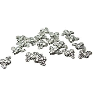 silver bee beads