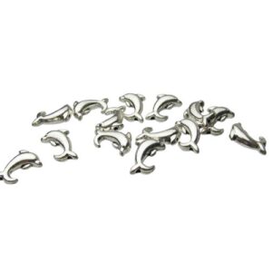 silver dolphin beads