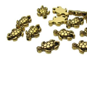 gold turtle beads