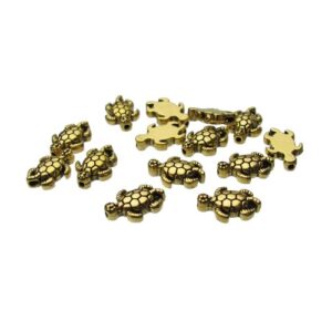 gold turtle beads