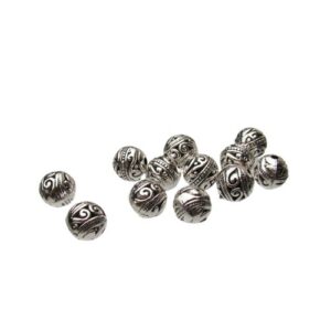 silver round spacer beads