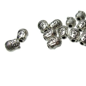 silver buddha beads