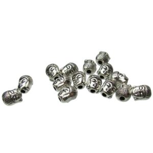 silver buddha beads