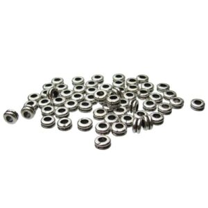 silver wheel spacer beads