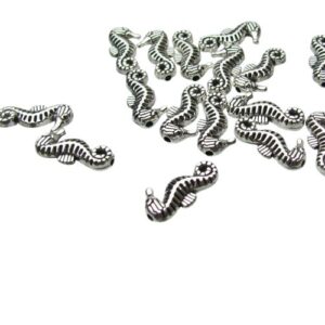 silver seahorse beads