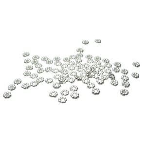 silver daisy spacer beads