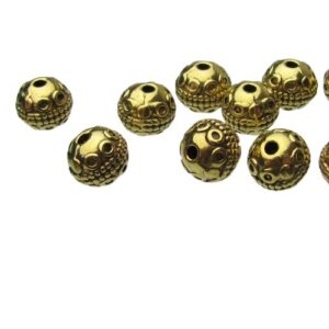 gold round spacer beads