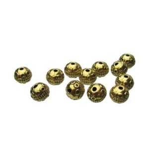 gold round spacer beads