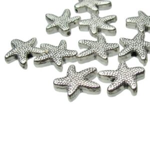silver starfish beads