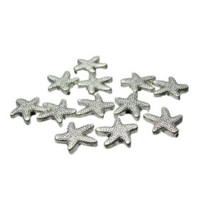 silver starfish beads