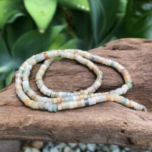 amazonite gemstone wheel beads natural crystals
