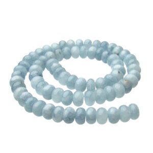 aquamarine rondelle gemstone beads