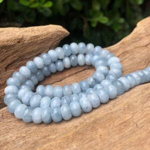 aquamarine rondelle gemstone beads