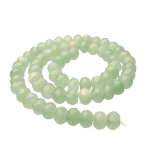 Aventurine Faceted Rondelle Gemstone Beads - 5x8mm [strand]