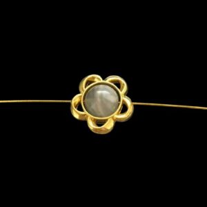 gold flower connector beads 8mm gap