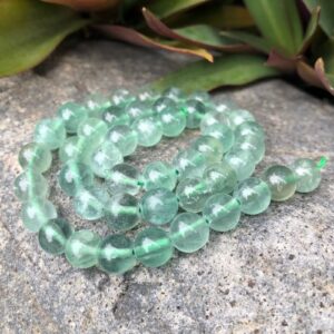 green fluorite gemstone round beads Australia 8mm