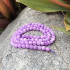 lilac jade 4mm round beads