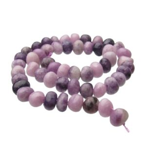 lepidolite nugget gemstone beads Australia