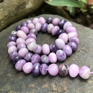 lepidolite nugget gemstone beads Australia