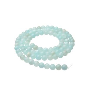 light blue malay jade 4mm round gemstone beads