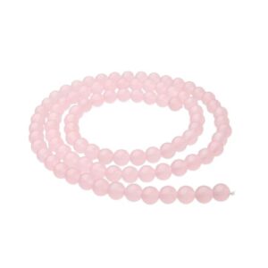 pink malay jade 4mm round gemstone beads