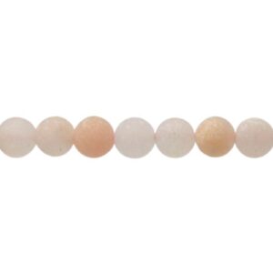 matte peach aventurine 4mm round beads