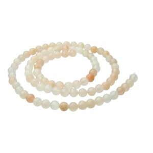 peach aventurine 4mm round gemstone beads