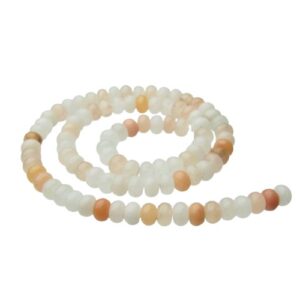peach aventurine rondelle 4x6mm beads