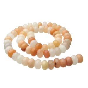 peach aventurine gemstone rondelle beads
