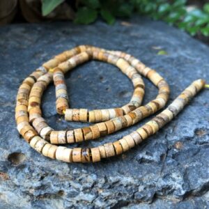 picture jasper gemstone wheel beads heishi