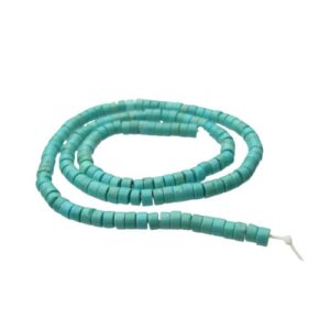 turquoise gemstone wheel beads 4mm