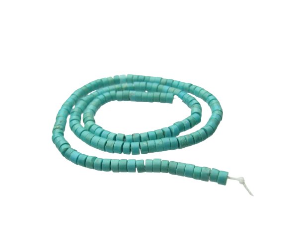 turquoise gemstone wheel beads 4mm