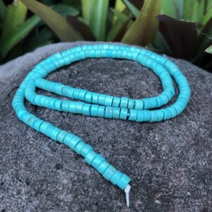 turquoise gemstone wheel beads 4mm