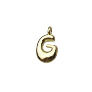 18k gold plated tarnish resistant brass bubble balloon letter charms Australia