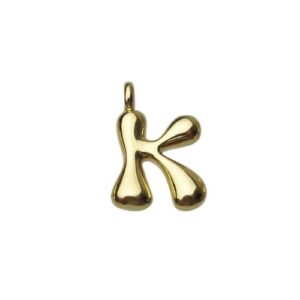 18k gold plated tarnish resistant brass bubble balloon letter charms Australia
