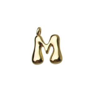 18k gold plated tarnish resistant brass bubble balloon letter charms Australia