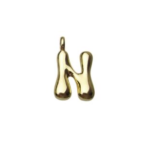 18k gold plated tarnish resistant brass bubble balloon letter charms Australia